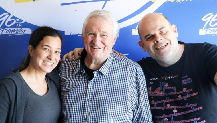 Ps Russ from Access Street Vans with Ken and Nicky for Homelessness Week
